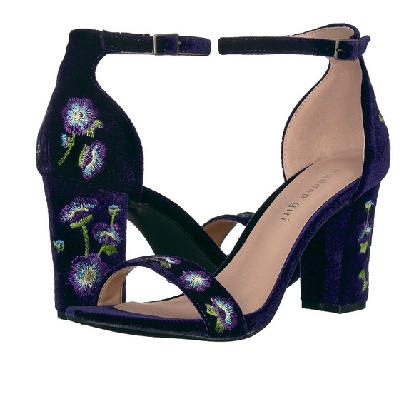 Madden Girl Behave Velvet Embroidered Block Heels - Picture 6 of 10